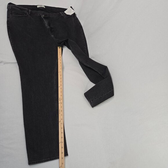 ABERCROMBIE & FITCH The '90s Slim Straight Hi-Rise Black Jeans Size 36/22R NEW! - Picture 15 of 16